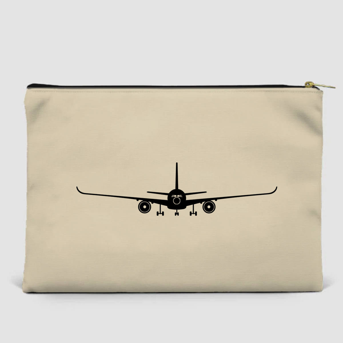 Airbus A350 Silhouette Designed Zipper Pouch