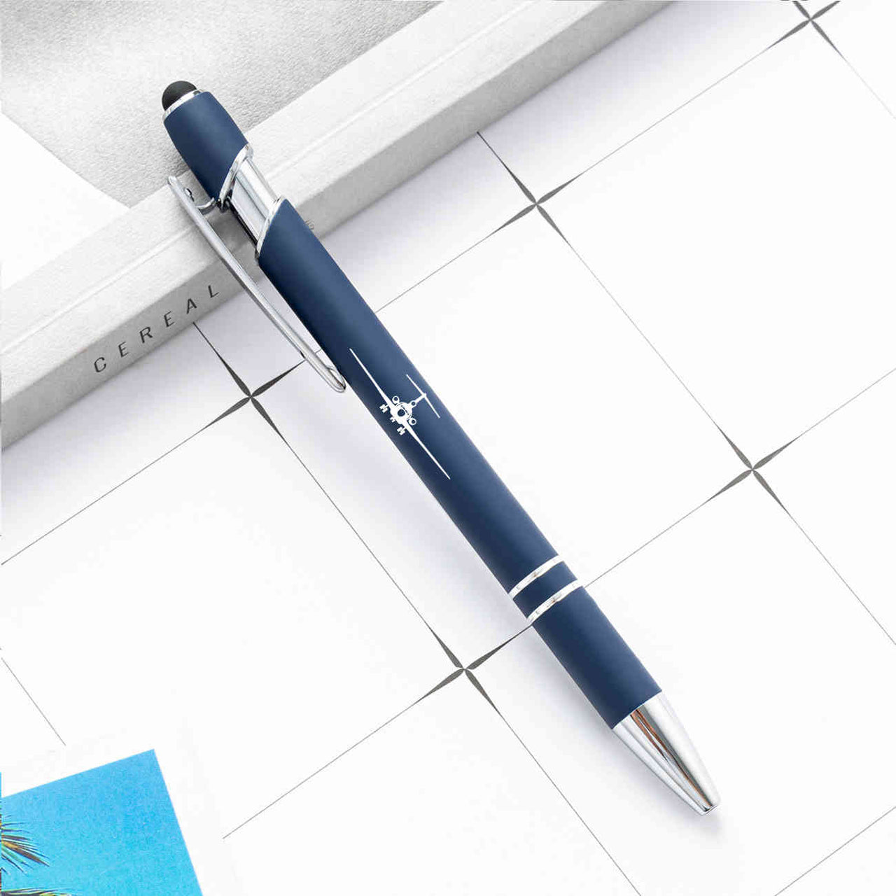 Boeing 727 Silhouette Designed Ballpens Capacitive Screen Touch Pens