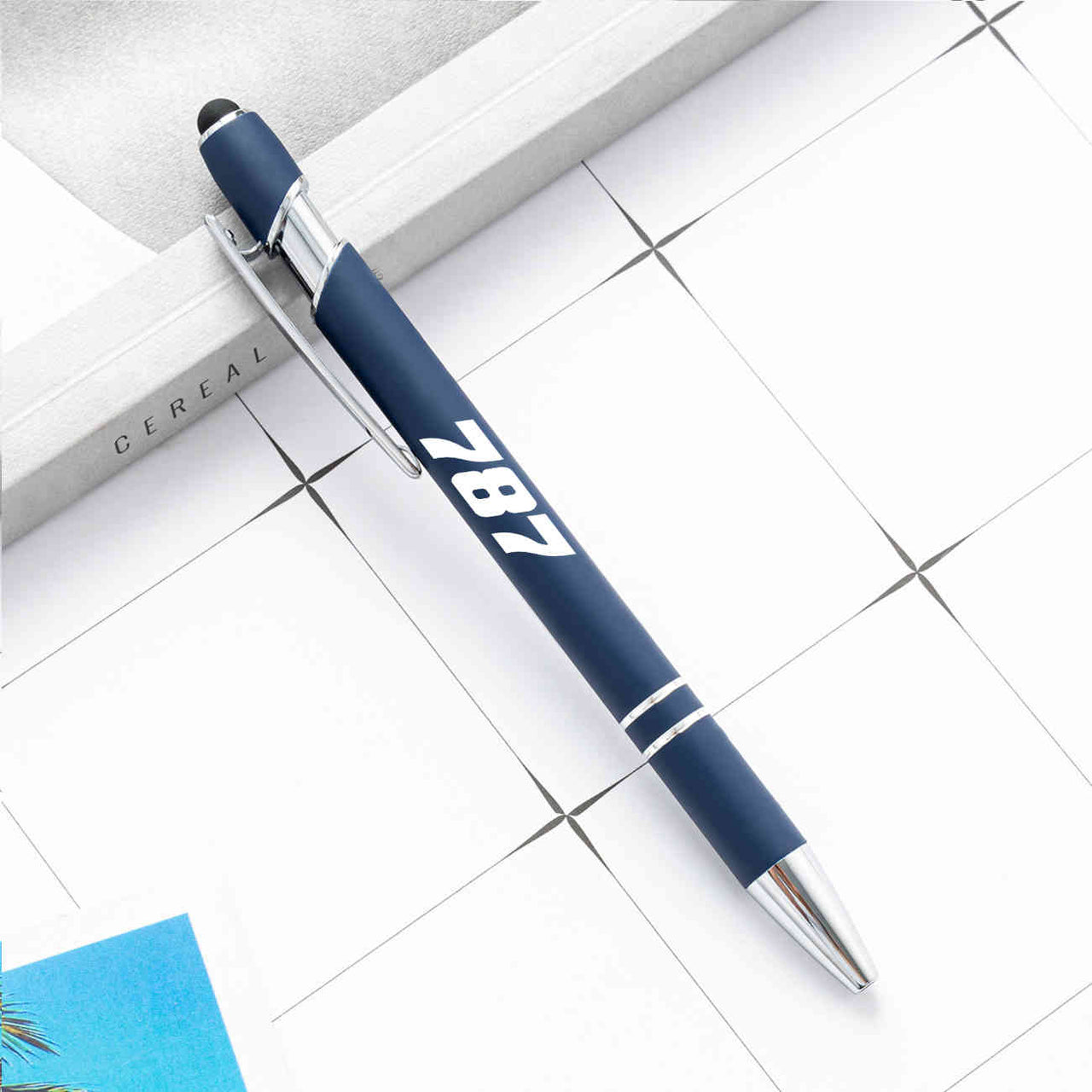 787 Flat Text Designed Ballpens Capacitive Screen Touch Pens