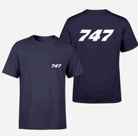 Thumbnail for 747 Flat Text Designed Pocket T-Shirts