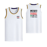 Thumbnail for Flight Attendant Label Designed Basketball Style Sports Tank Tops