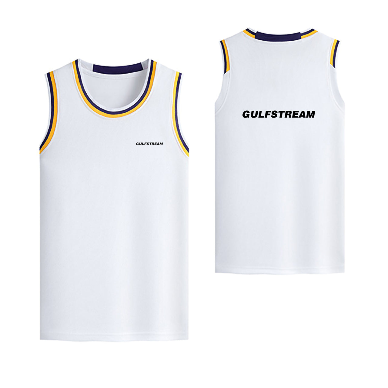 Gulfstream & Text Designed Basketball Style Sports Tank Tops