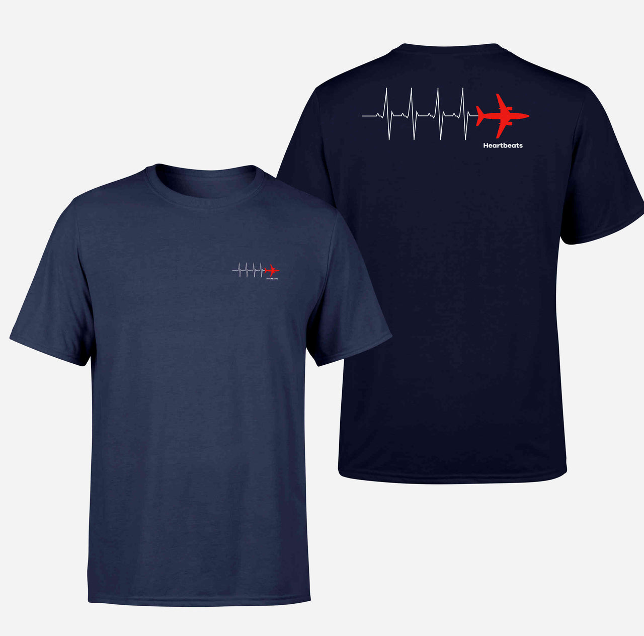 Aviation Heartbeats Double-Side T-Shirts