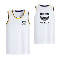 Thumbnail for Born To Fly SKELETON Designed Basketball Style Sports Tank Tops