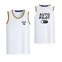 Thumbnail for Auto Pilot Off Designed Basketball Style Sports Tank Tops