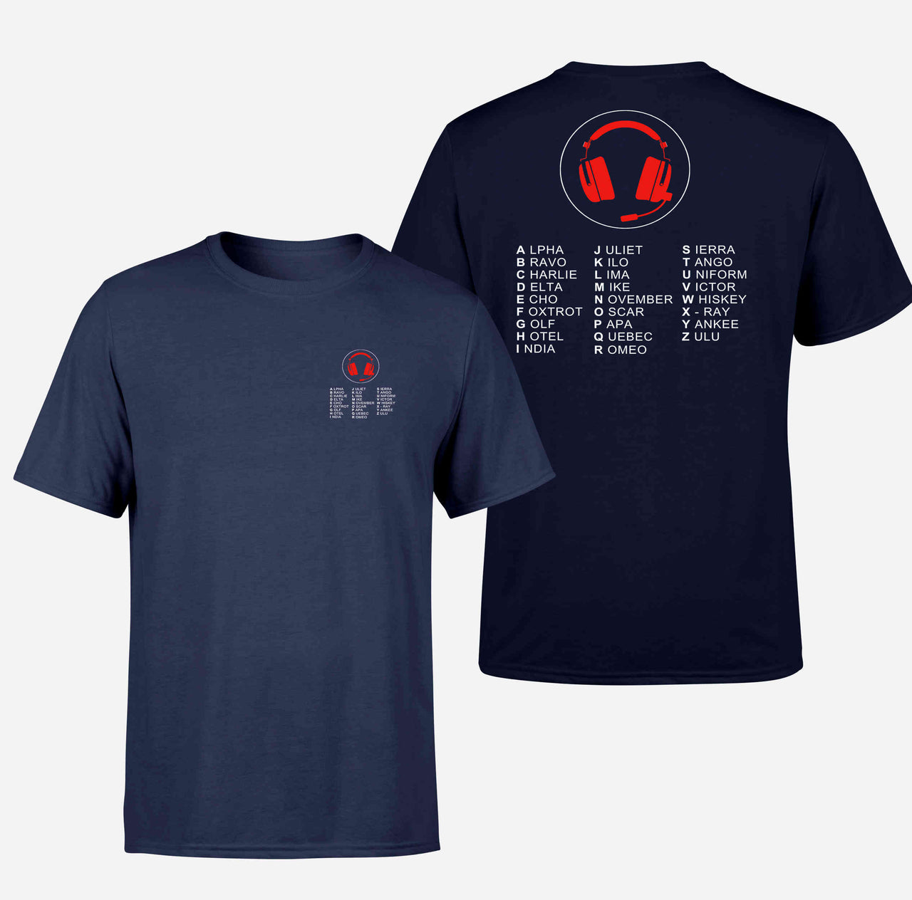 Aviation Alphabet 3 Double-Side T-Shirts