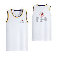 Thumbnail for Aviation Alphabet 2 Designed Basketball Style Sports Tank Tops