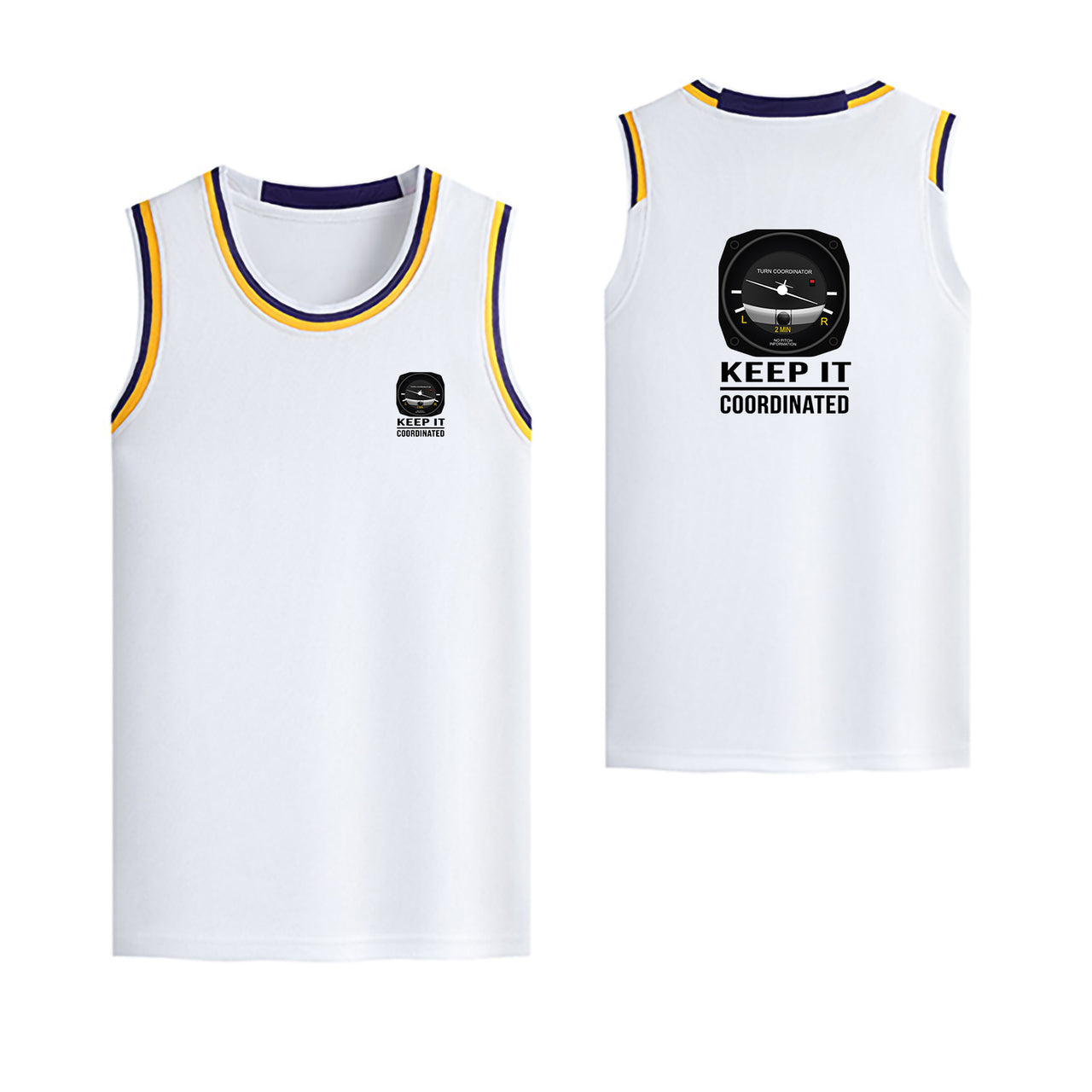 Keep It Coordinated Designed Basketball Style Sports Tank Tops