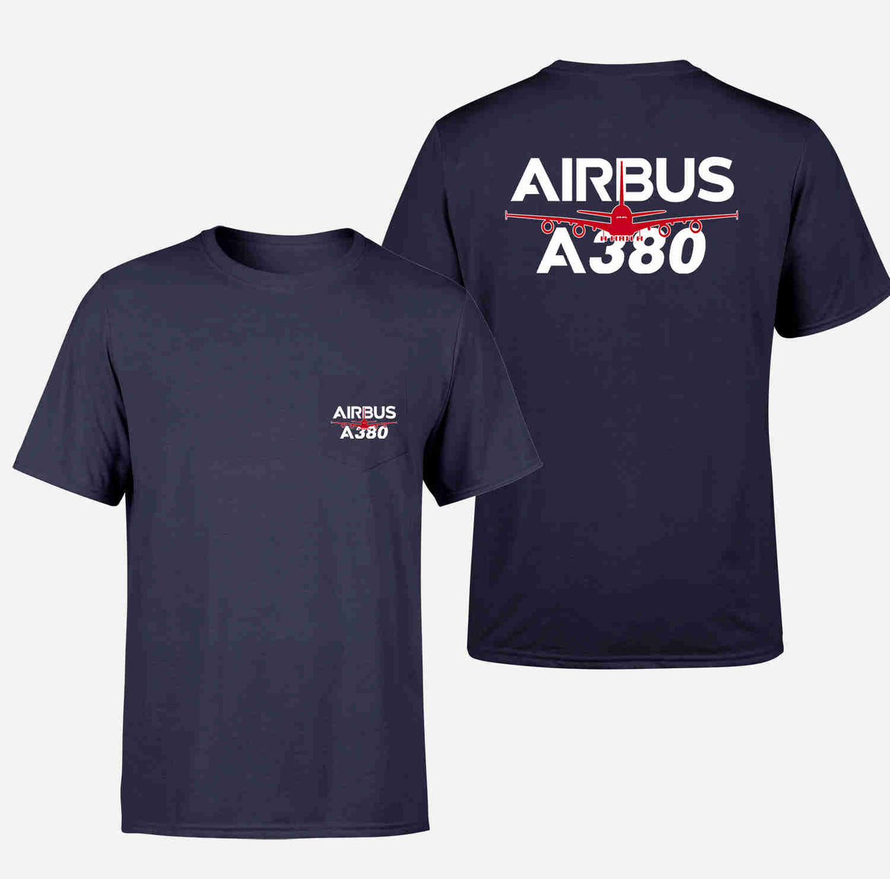 Amazing Airbus A380 Designed Pocket T-Shirts