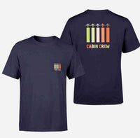 Thumbnail for Colourful Cabin Crew Designed Pocket T-Shirts