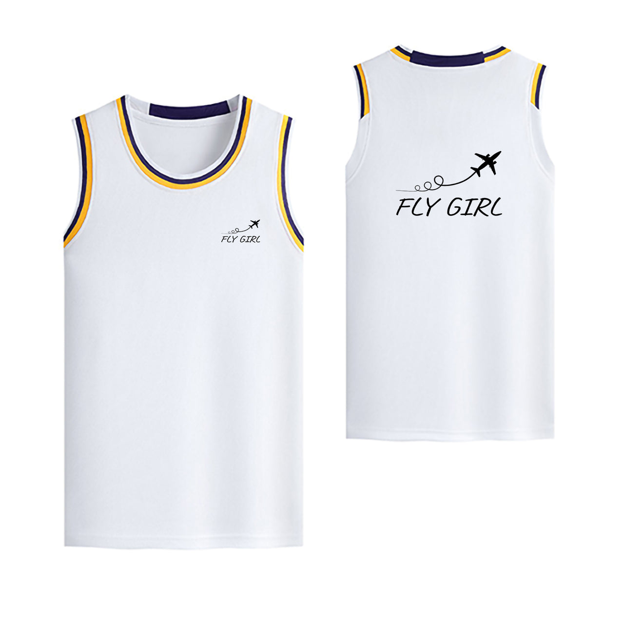 Just Fly It & Fly Girl Designed Basketball Style Sports Tank Tops