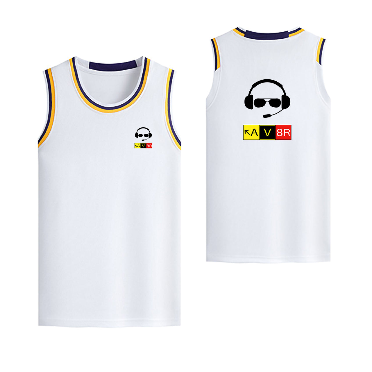 AV8R 2 Designed Basketball Style Sports Tank Tops