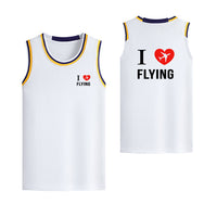 Thumbnail for I Love Flying Designed Basketball Style Sports Tank Tops