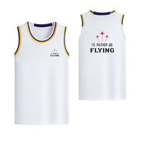 Thumbnail for I'D Rather Be Flying Designed Basketball Style Sports Tank Tops