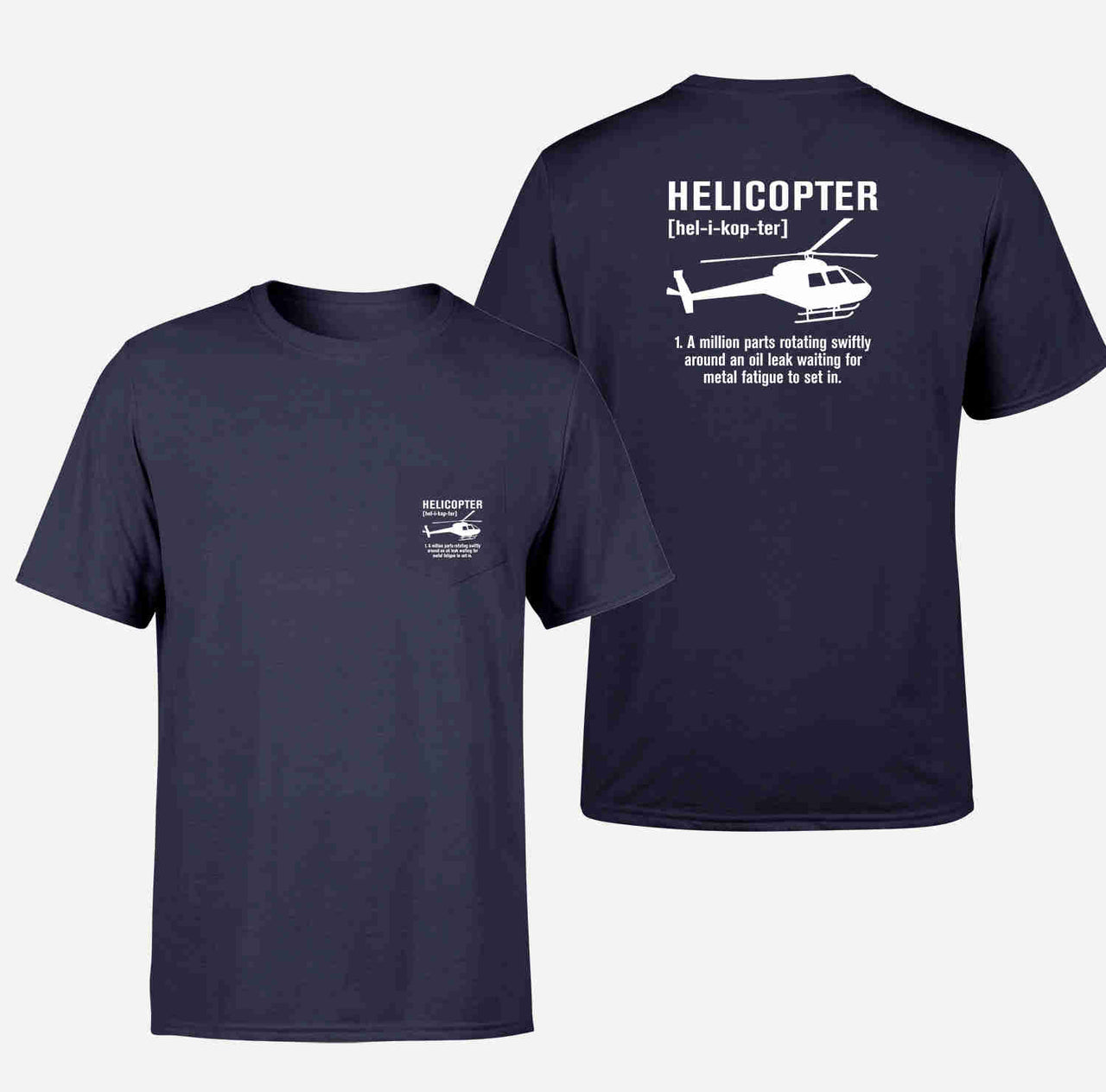 Helicopter [Noun] Designed Pocket T-Shirts