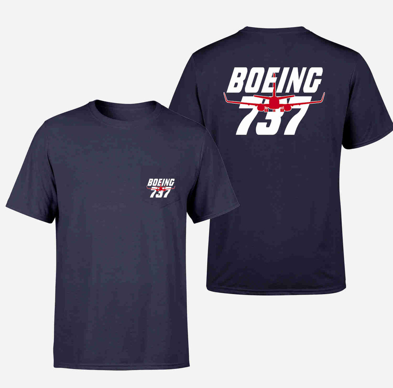 Amazing Boeing 737 Designed Pocket T-Shirts