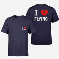 Thumbnail for I Love Flying Designed Pocket T-Shirts