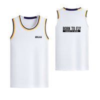 Thumbnail for Born To Fly Forced To Work Designed Basketball Style Sports Tank Tops