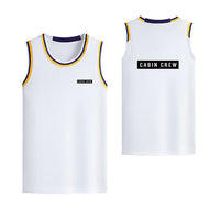 Thumbnail for Cabin Crew Text Designed Basketball Style Sports Tank Tops