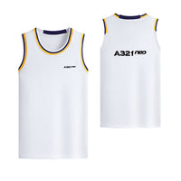 Thumbnail for A321neo & Text Designed Basketball Style Sports Tank Tops