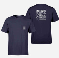 Thumbnail for Flight Attendant Label Designed Pocket T-Shirts