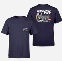 Thumbnail for Boeing 767 Engine (PW4000-94) Designed Pocket T-Shirts