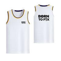 Thumbnail for Born To Fix Airplanes Designed Basketball Style Sports Tank Tops