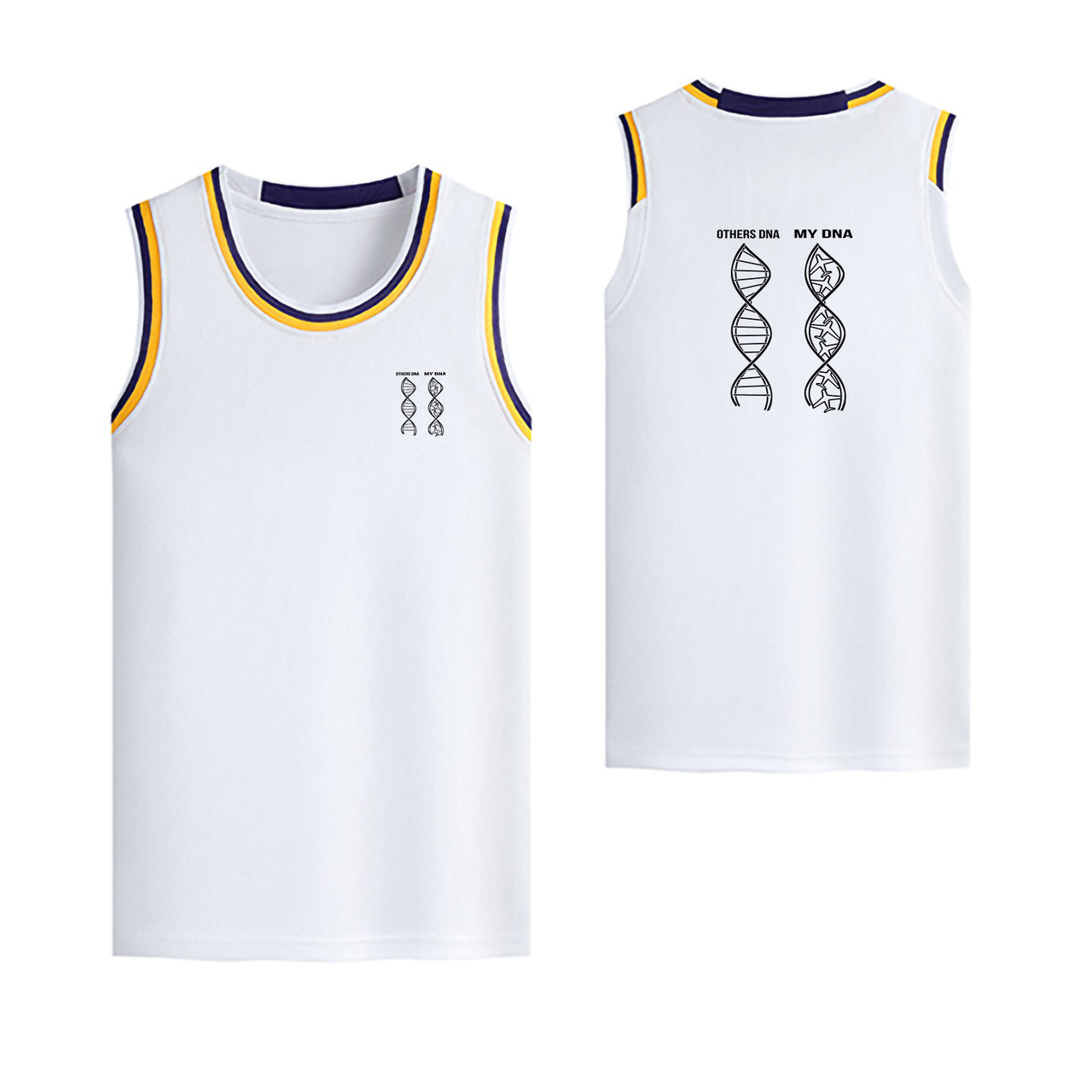 Aviation DNA Designed Basketball Style Sports Tank Tops