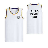 Thumbnail for Auto Pilot ON Designed Basketball Style Sports Tank Tops