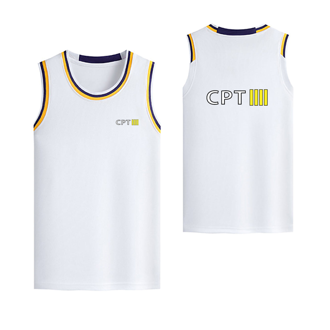 CPT & 4 Lines Designed Basketball Style Sports Tank Tops