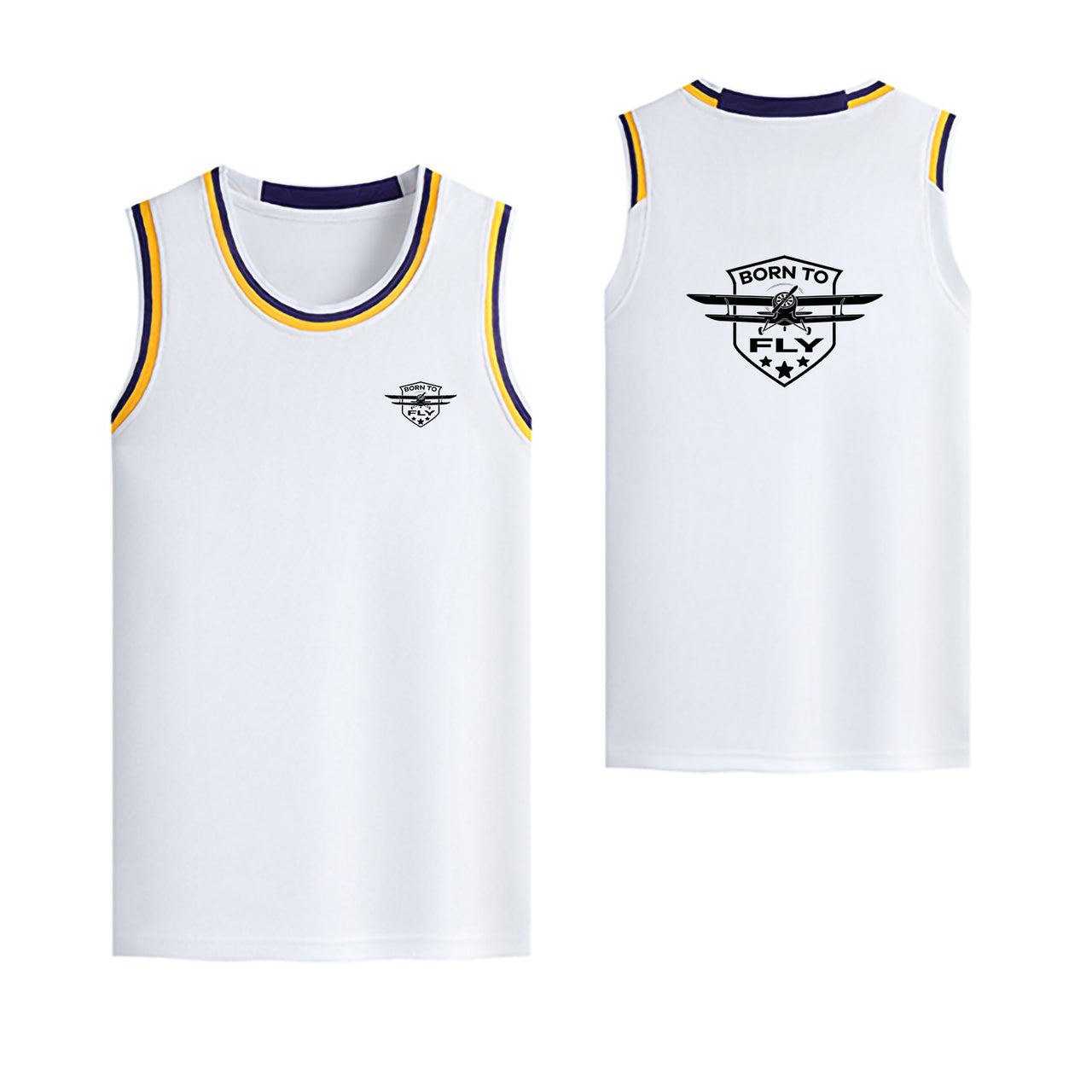 Born To Fly Designed Designed Basketball Style Sports Tank Tops