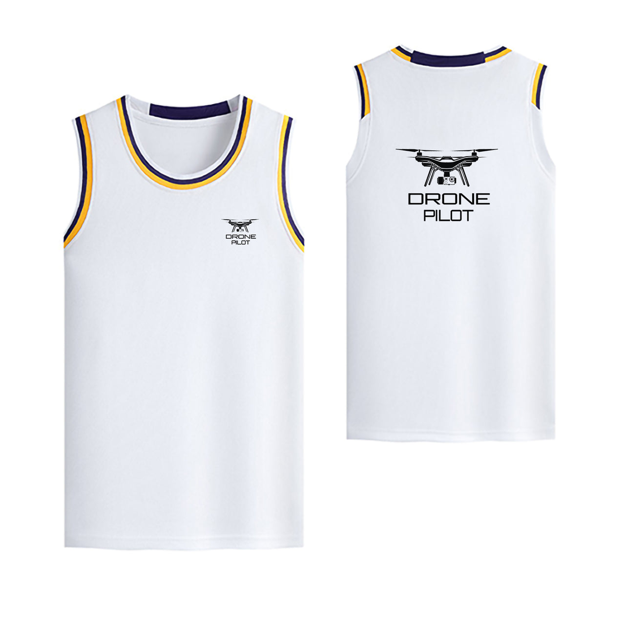 Drone Pilot Designed Basketball Style Sports Tank Tops