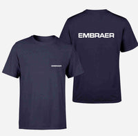 Thumbnail for Embraer & Text Designed Pocket T-Shirts