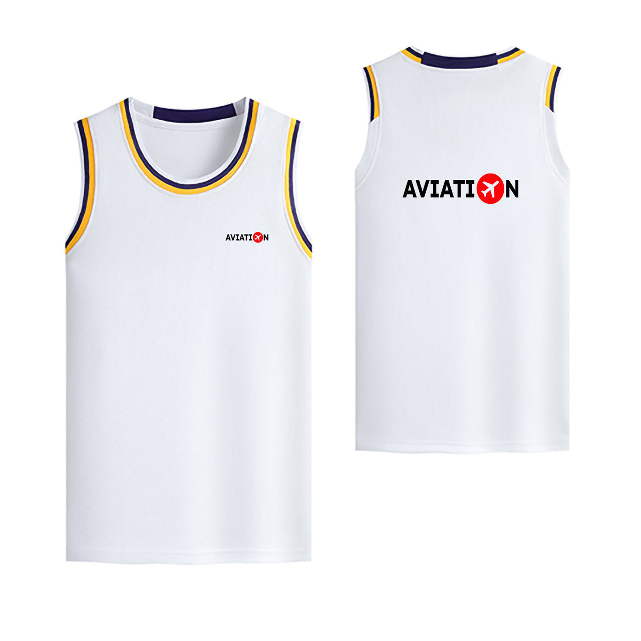 Aviation Designed Basketball Style Sports Tank Tops