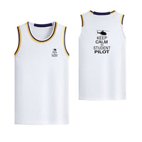 Thumbnail for Student Pilot (Helicopter) Designed Basketball Style Sports Tank Tops