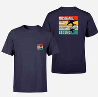 Thumbnail for Husband & Dad & Aircraft Mechanic & Legend Designed Pocket T-Shirts