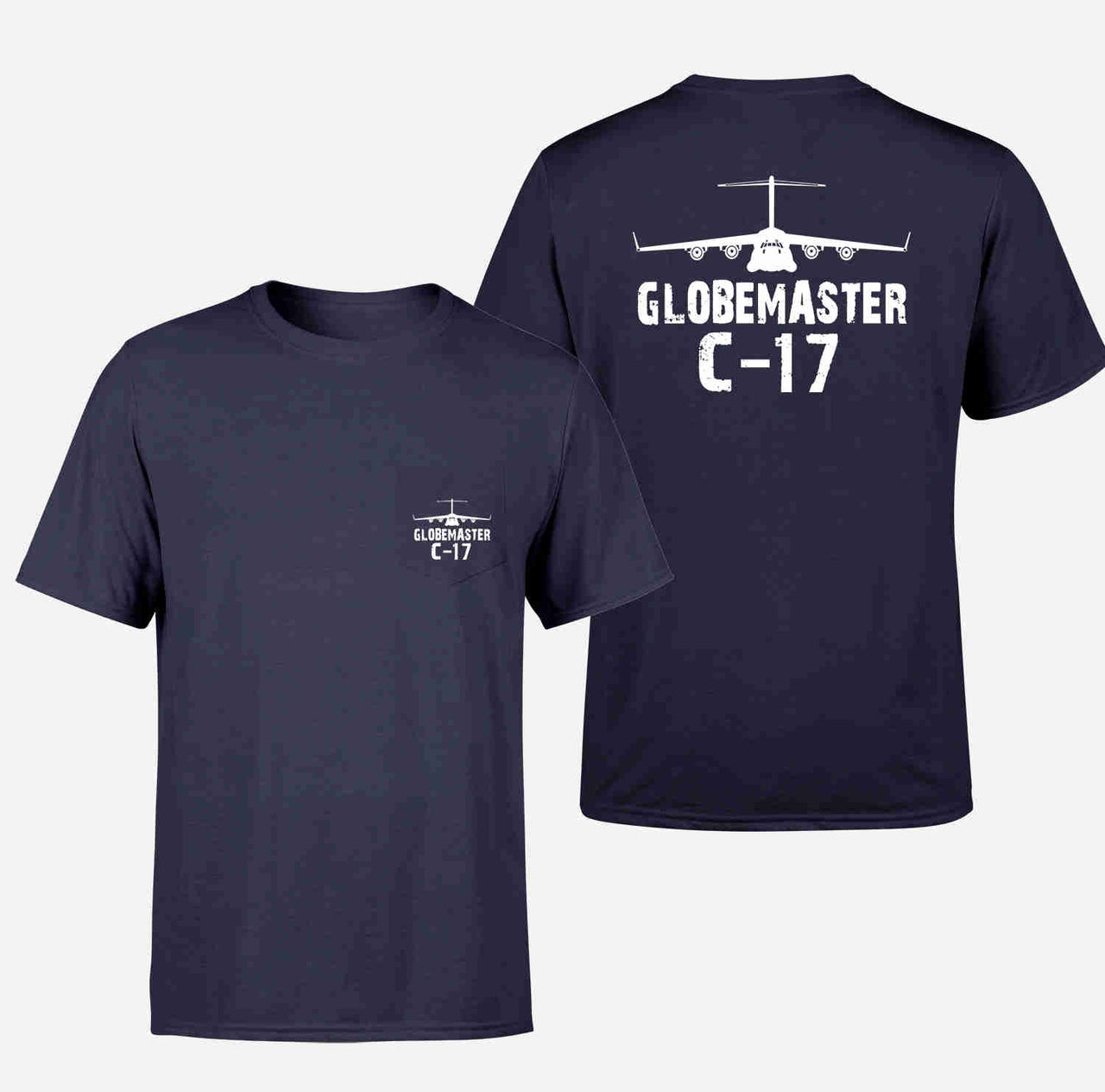 GlobeMaster C-17 & Plane Designed Pocket T-Shirts