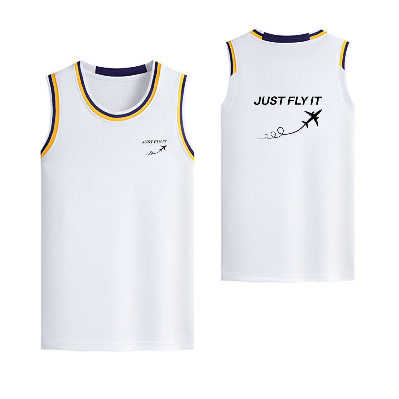 Just Fly It Designed Basketball Style Sports Tank Tops