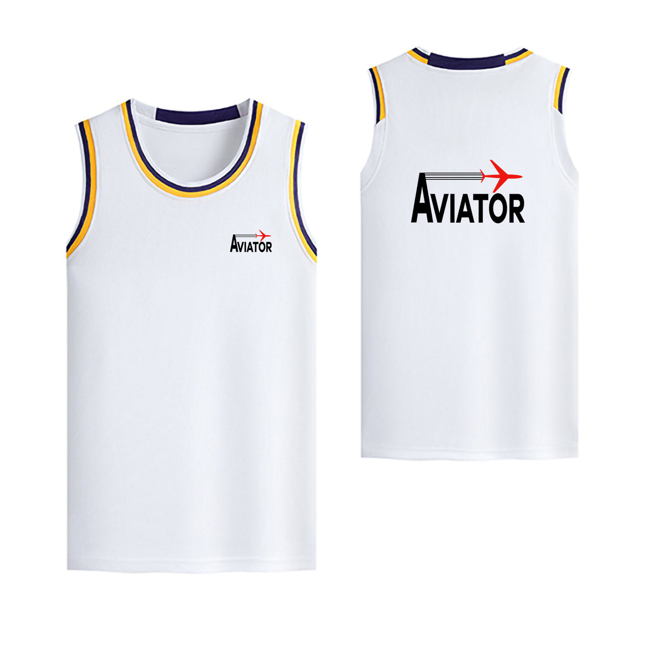 Aviator Designed Basketball Style Sports Tank Tops