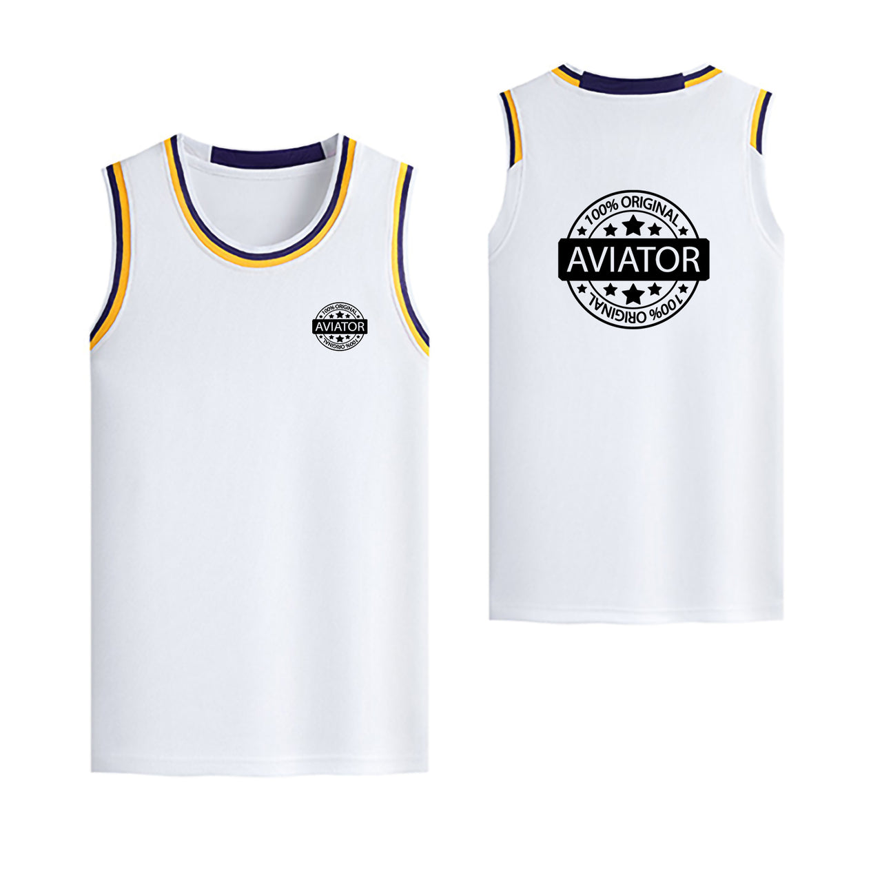 %100 Original Aviator Designed Basketball Style Sports Tank Tops