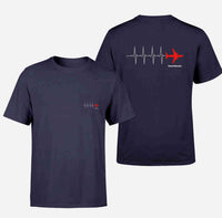 Thumbnail for Aviation Heartbeats Designed Pocket T-Shirts