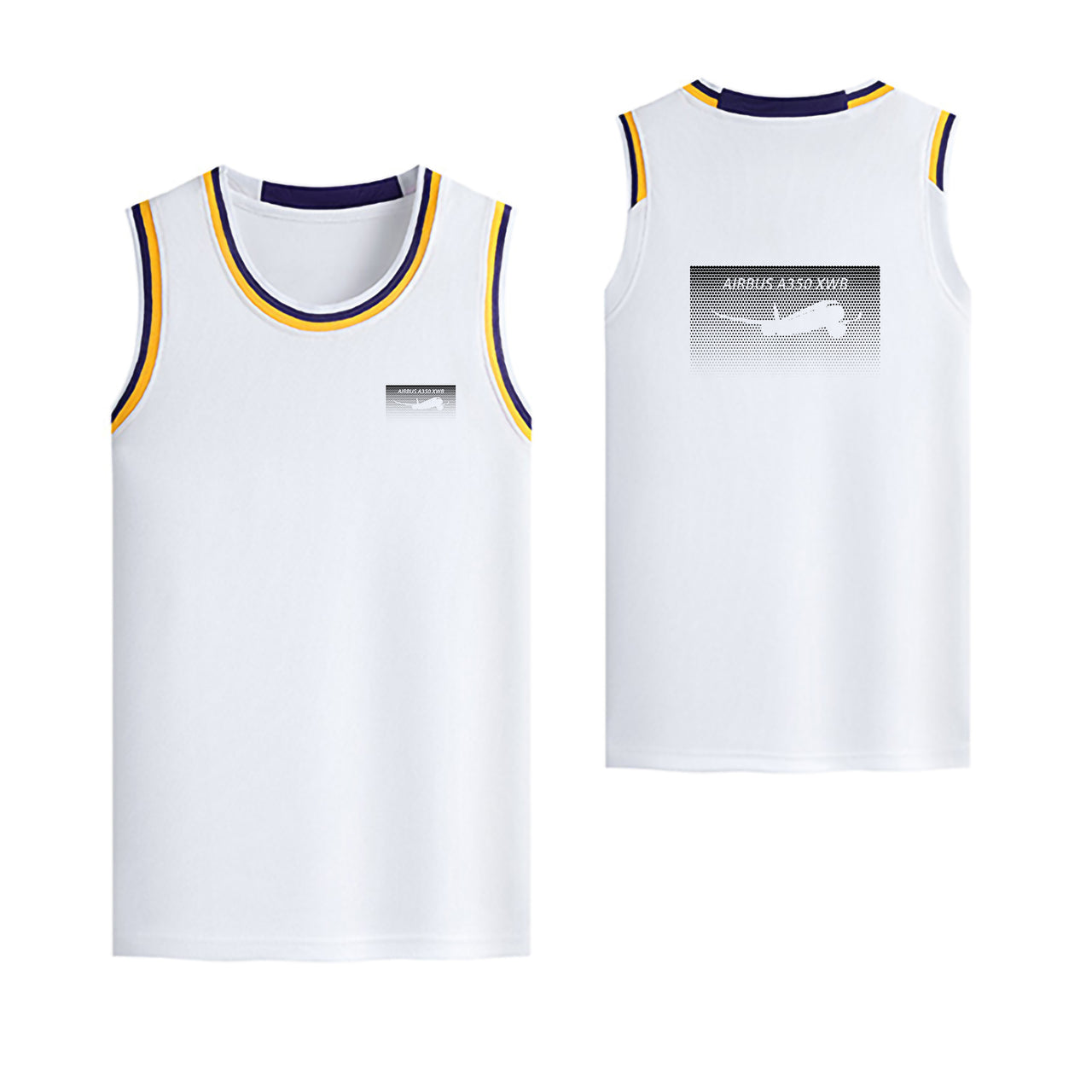 Airbus A350XWB & Dots Designed Basketball Style Sports Tank Tops