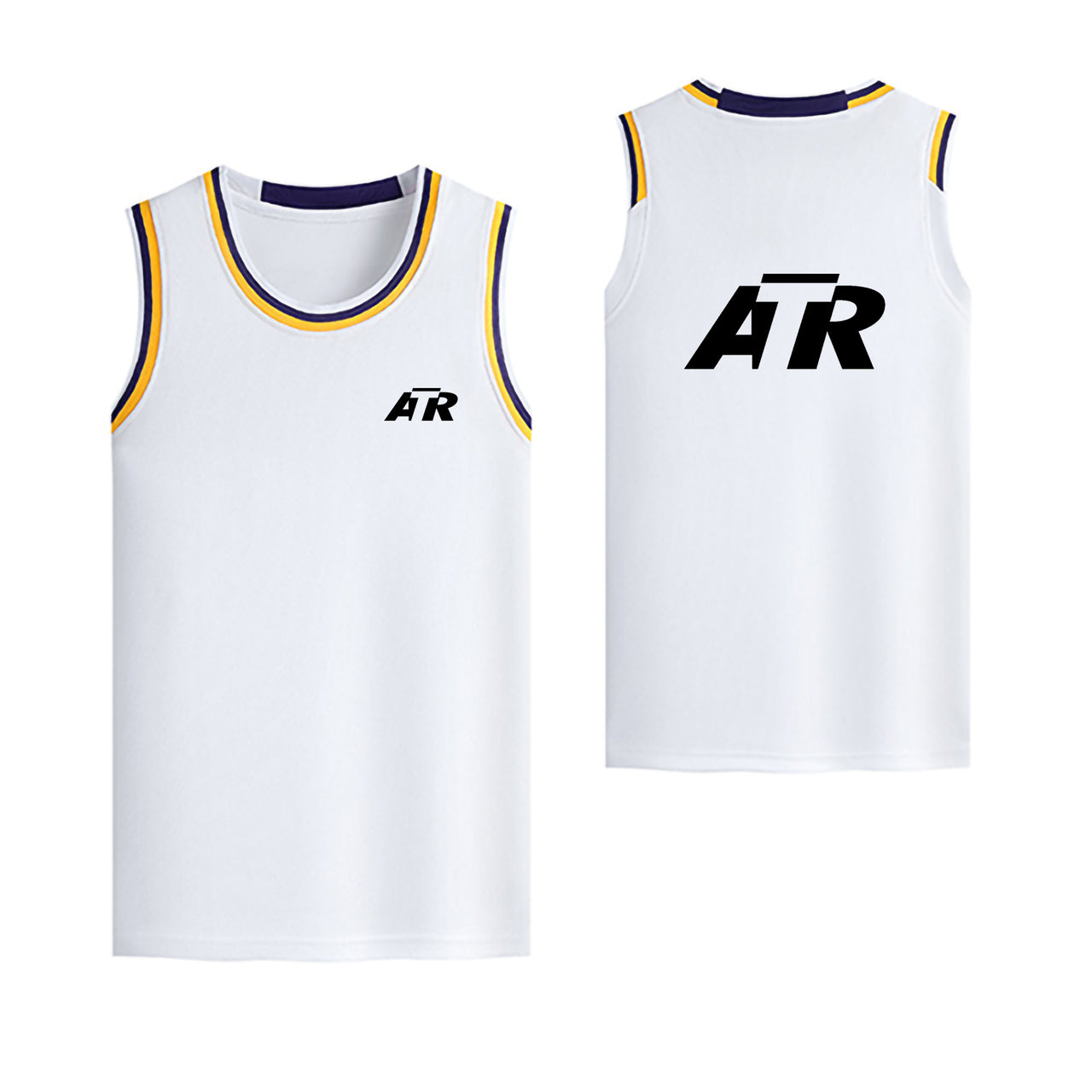 ATR & Text Designed Basketball Style Sports Tank Tops