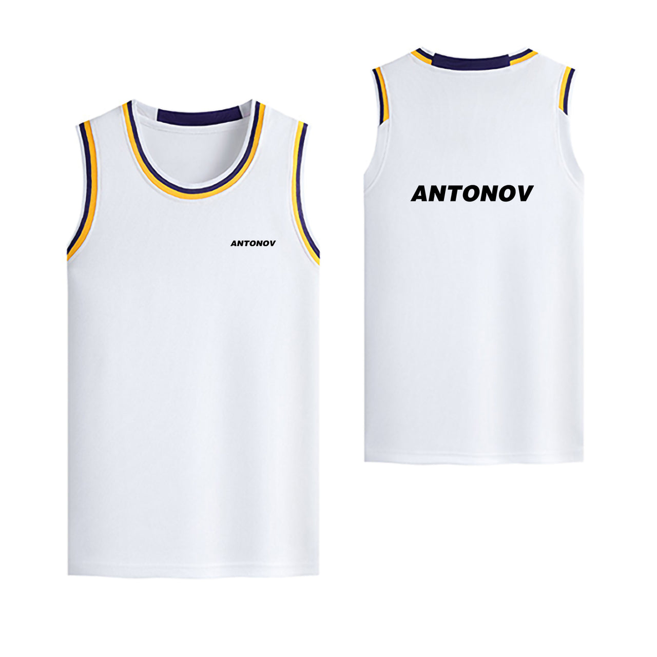 Antonov & Text Designed Basketball Style Sports Tank Tops