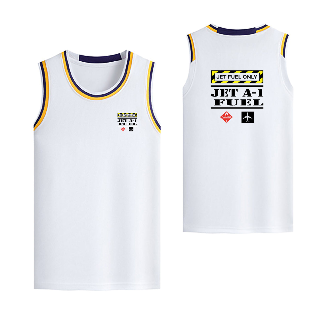 Jet Fuel Only Designed Basketball Style Sports Tank Tops