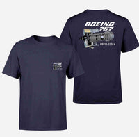 Thumbnail for Boeing 757 & Rolls Royce Engine (RB211) Designed Pocket T-Shirts