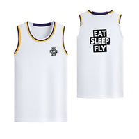 Thumbnail for Eat Sleep Fly Designed Basketball Style Sports Tank Tops