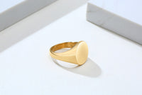 Thumbnail for Your Custom Design & Image & Logo & Text Design  14MM Stainless Steel Smooth Ring (1)