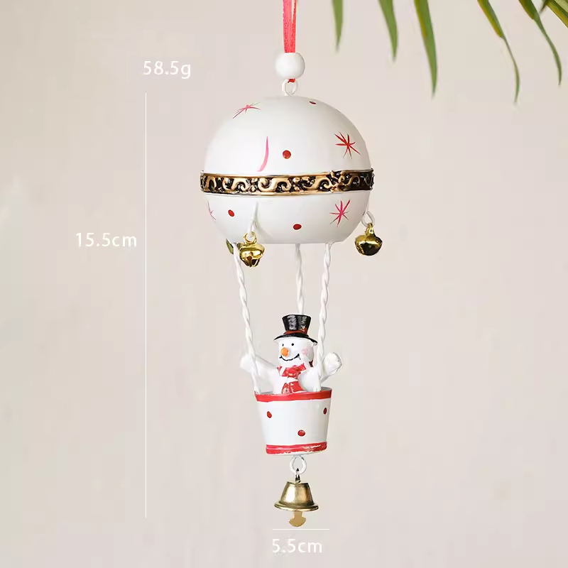 Hot Air Balloon Santa Claus Snowman&Reindeer Claus  for Christmas Tree (2) Didiseaon Ornaments