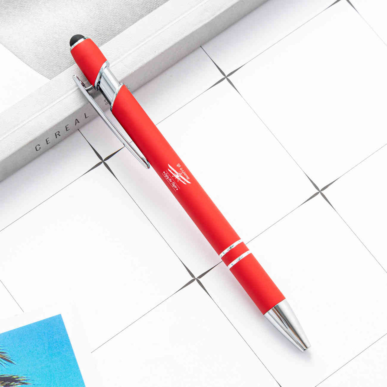 Life is a journey Enjoy the Flight Designed Ballpens Capacitive Screen Touch Pens